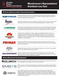 Standby Power System Consultants Linecard